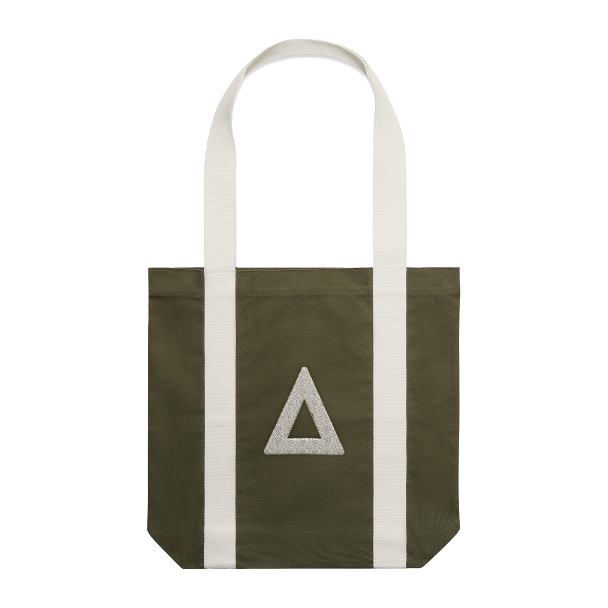 Embroidered Two Tone Logo Tote Bag