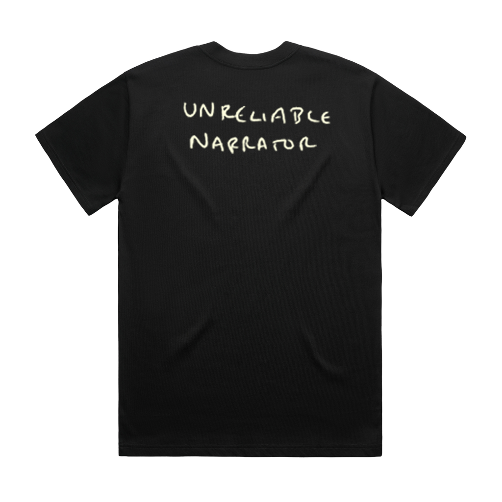 "&" Unreliable Narrator Handwriting T-shirt