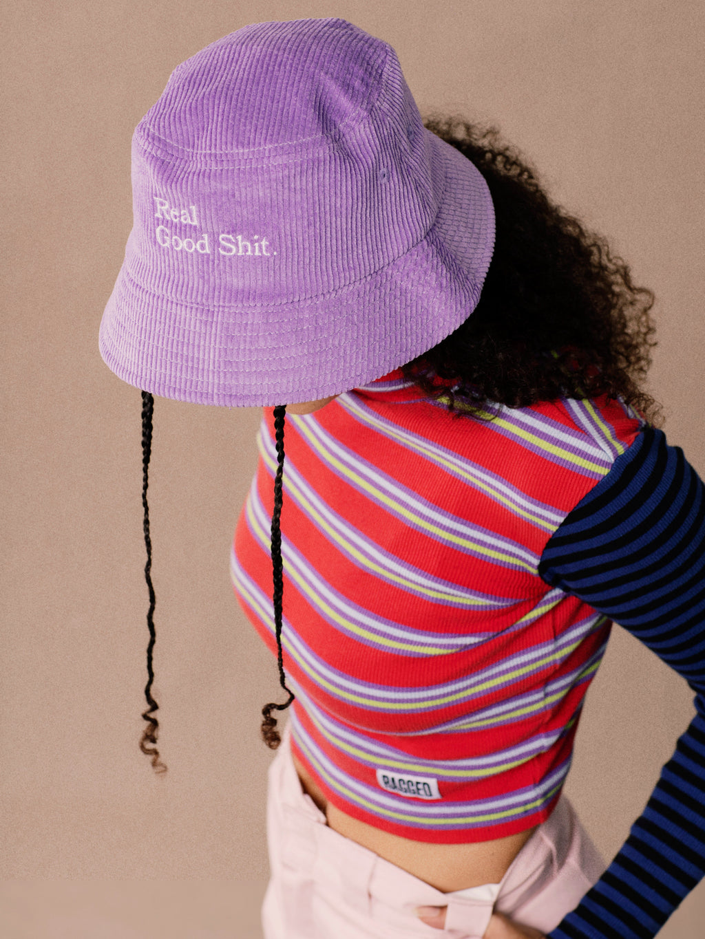 Real Good Shit (Lilac) Corduroy Bucket Hat