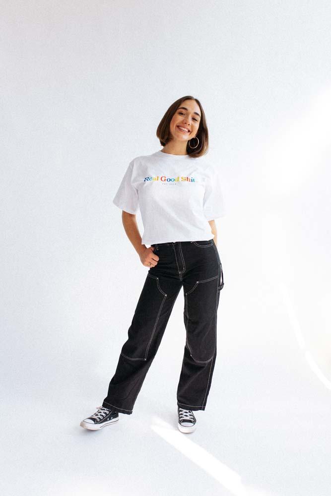 Multi-Color Real Good Shit (White) T-shirt