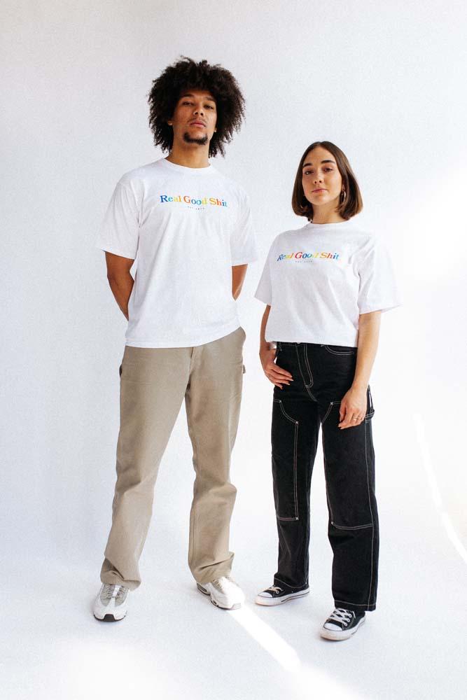 Multi-Color Real Good Shit (White) T-shirt