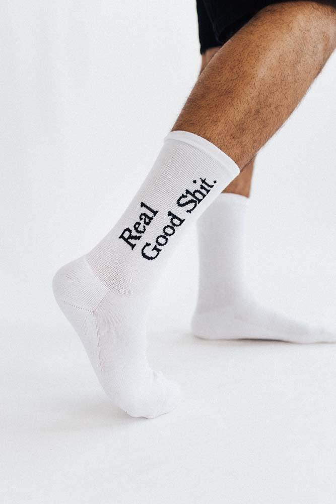 Real Good Shit (White) Socks