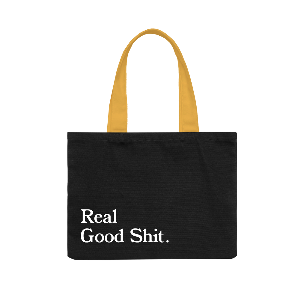 Real Good Shit (Black) Canvas Tote Bag
