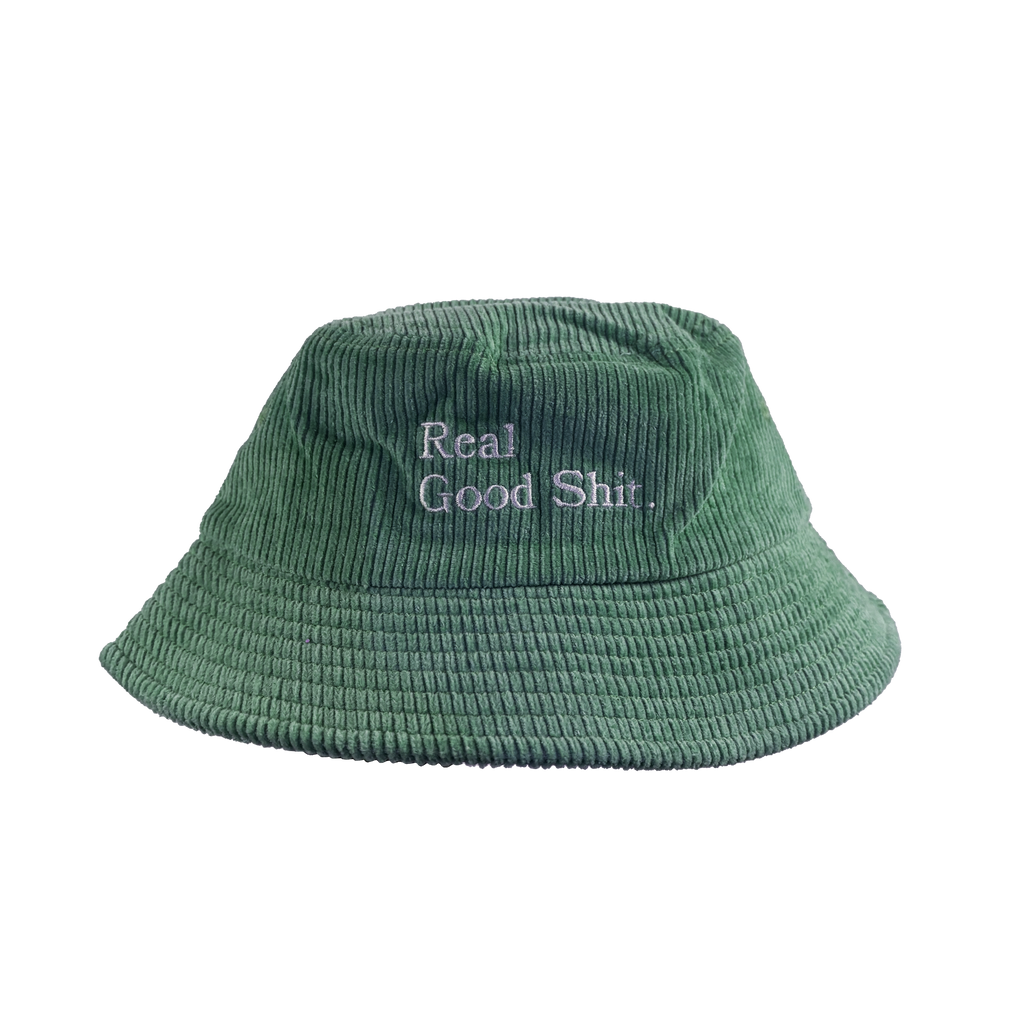 Real Good Shit (Green) Corduroy Bucket Hat