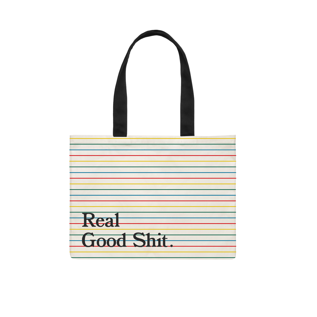Real Good Shit (Striped) Canvas Tote Bag