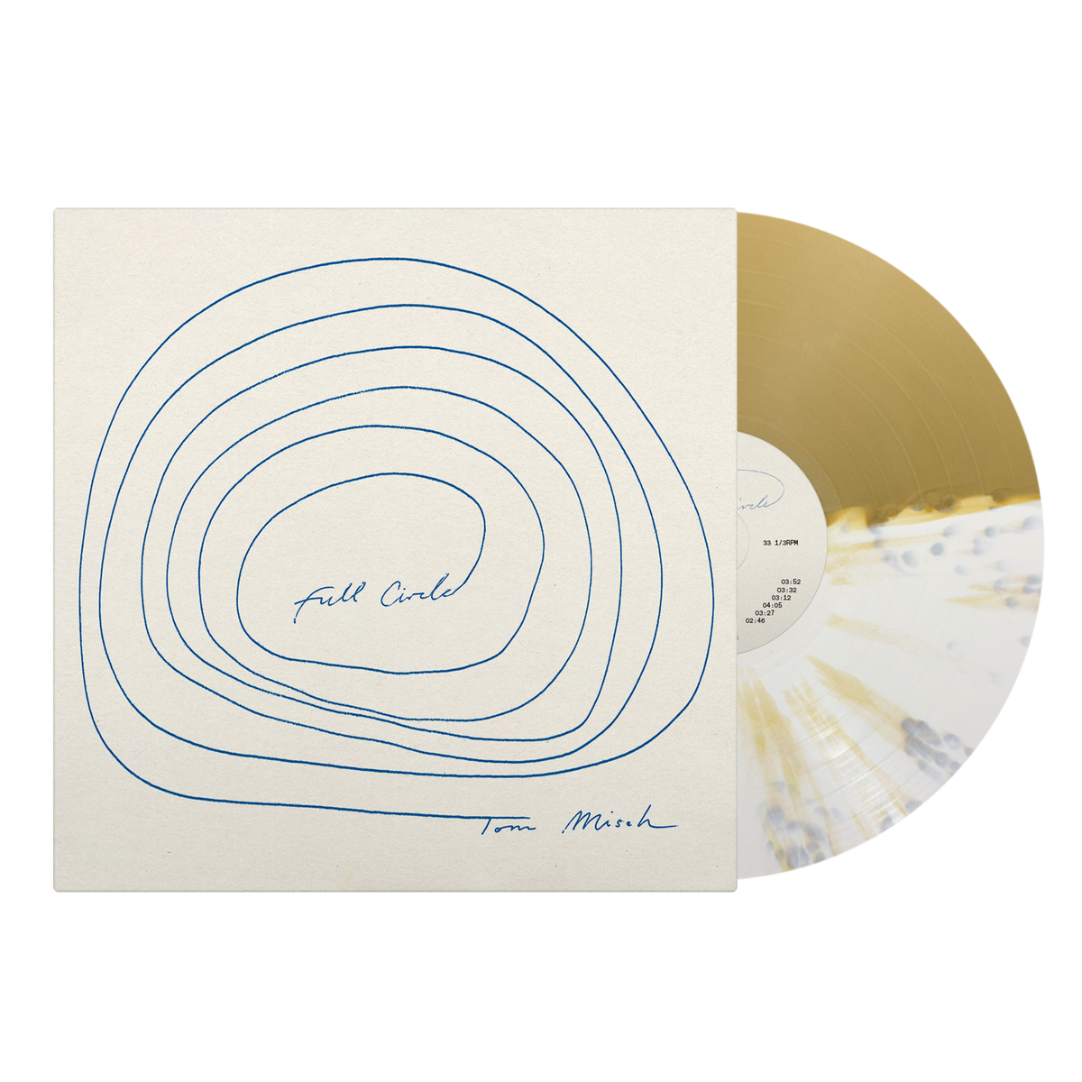 Full Circle | Split & Splatter White & Gold Vinyl